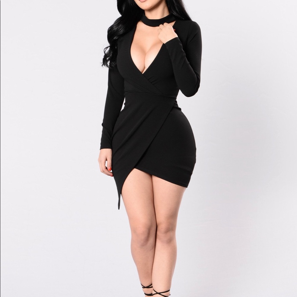 Fashion nova black Choker Dress